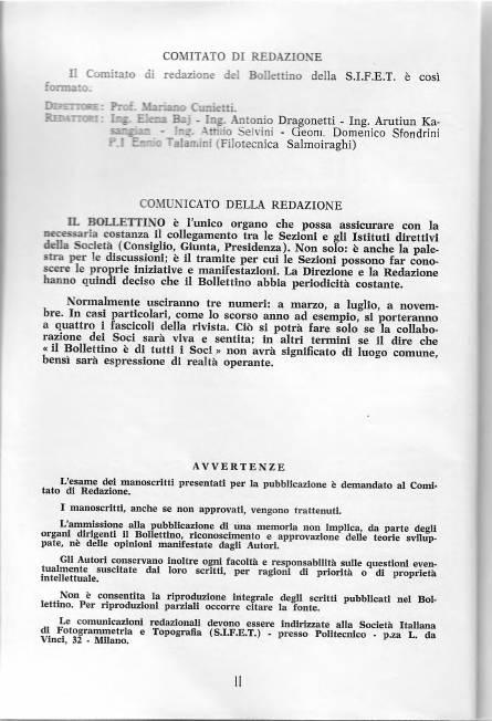 Copertina articolo #6 Bollettino SIFET ANNO: 1970 n.1